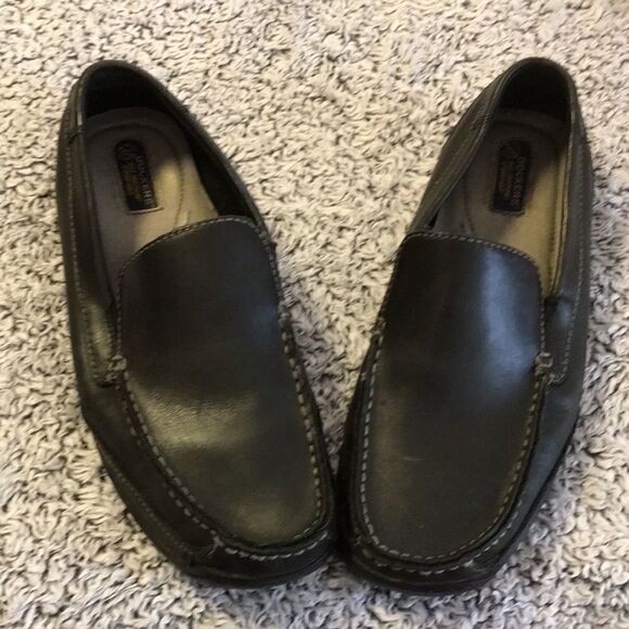 Dockers Sz10 Navy Casual Leather Slip On Loafer - Picture 1 of 14
